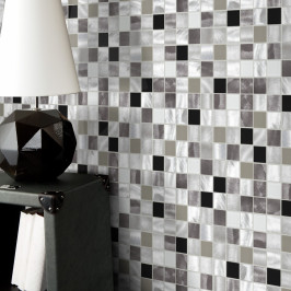 Mozaïek op net | 30x30 cm | Tilestone Tring Alu Mozaïek op net | 30x30 cm | Tilestone Tring Alu