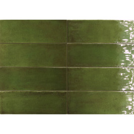 Keramische wandtegel | 5x15 cm | Fango Green Gloss
