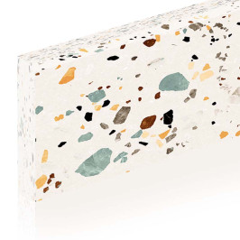 Ceramic skirting boards | 8x60 cm | Terrazzo Nude