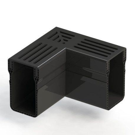 Accessories | 14.9x14.9 cm | Drain Gutter Slim Black Corner Accessories | 14.9x14.9 cm | Drain Gutter Slim Black Corner