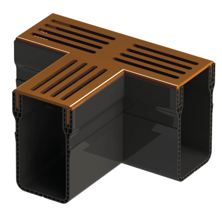 Accessories | 6.5x15 cm | Drain Gutter Slim Corten T