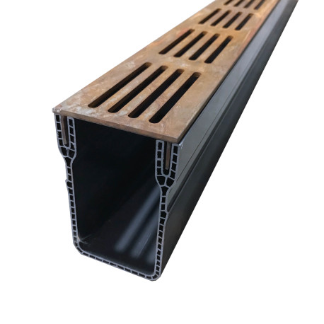 Toebehoren | 6.5x100 cm | Afvoergoot Slim Corten