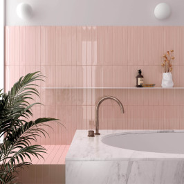 Ceramic wall tile | 5x40 cm | Vitral Axis Pink