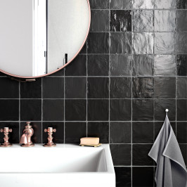Keramische wandtegel | 10x10 cm | Tilestone Keramische Zellige Black Keramische wandtegel | 10x10 cm | Tilestone Keramische Zellige Black