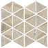 Mozaïek op net | 30x26 cm | Flakes Comet Cream Mosaico Triangoli