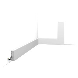 PVC skirting boards | 4x200 cm | Orac Decor Square RAL9003
