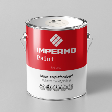 Verf | 18x20 cm | Muur & Plafond - Impermo Paint - RAL9010
