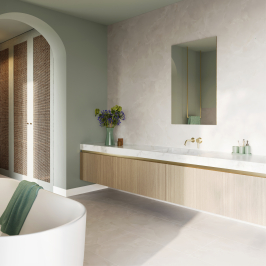 Polished ceramic tile | 60x120 cm | Tilestone Onyx White