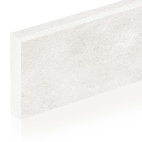 Plinthes en céramique | 8x100 cm | Tilestone Beton Ciré Blanc