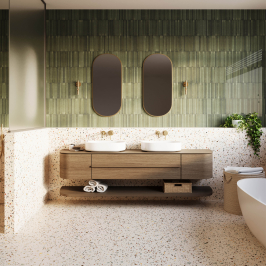 Keramische vloer- en wandtegel | 60x60 cm | Terrazzo Nude Keramische vloer- en wandtegel | 60x60 cm | Terrazzo Nude