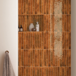 Keramische wandtegel | 5x40 cm | Bali Ginger