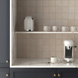 Keramische vloer- en wandtegel | 10x10 cm | Stage Taupe