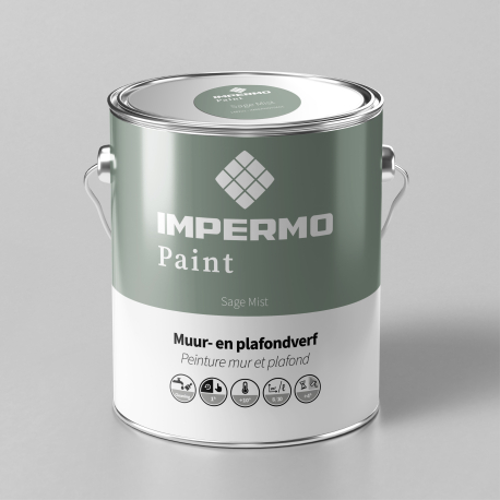 Verf | 18x20 cm | Muur & Plafond - Impermo Paint - Sage Mist