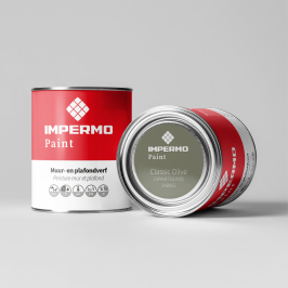 Staal | 5x5 cm | Tester Muur & Plafond - Impermo Paint - Classic Olive Staal | 5x5 cm | Tester Muur & Plafond - Impermo Paint - Classic Olive