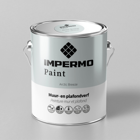 Verf | 18x20 cm | Muur & Plafond - Impermo Paint - Arctic Breeze