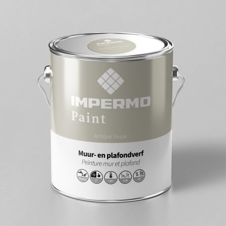 Verf | 18x20 cm | Muur & Plafond - Impermo Paint - Antique Taupe