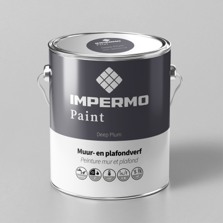 Verf | 18x20 cm | Muur & Plafond - Impermo Paint - Deep Plum