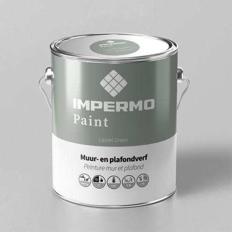 Verf | 18x20 cm | Muur & Plafond - Impermo Paint - Laurel Green