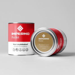 Staal | 5x5 cm | Tester Muur & Plafond - Impermo Paint - Mustard Gold Staal | 5x5 cm | Tester Muur & Plafond - Impermo Paint - Mustard Gold