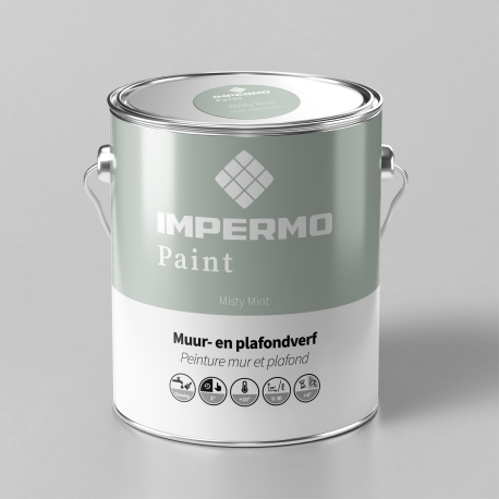 Verf | 18x20 cm | Muur & Plafond - Impermo Paint - Misty Mint