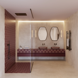 Mosaïque sur filet | 29x29 cm | Mono Blush