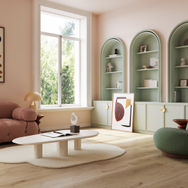 Click vinyl/PVC | 22.8x152 cm | VYGO Authentic Oak Biscuit