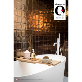 Ceramic wall tile | 13x13 cm | vtwonen Villa Dark Gold Glossy