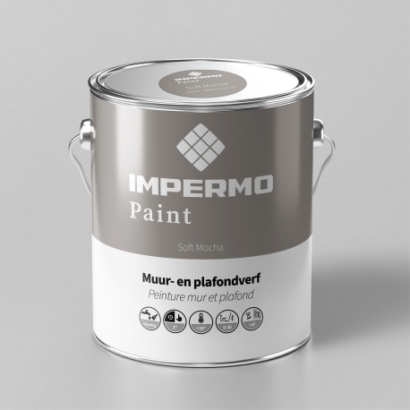 Verf | 18x20 cm | Muur & Plafond - Impermo Paint - Soft Mocha