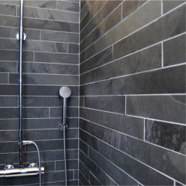 Natural stone tile | 7x60 cm | Black Slate