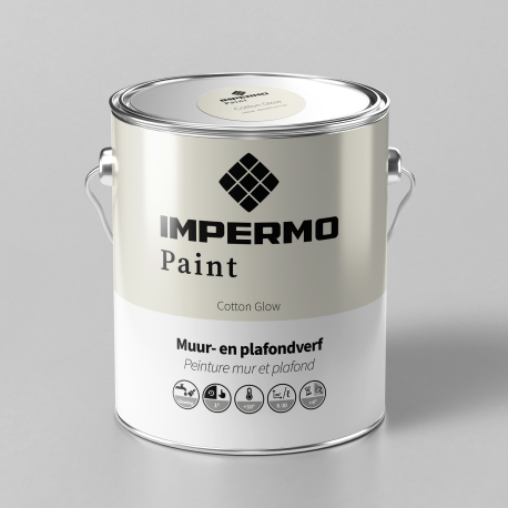 Verf | 18x20 cm | Muur & Plafond - Impermo Paint - Cotton Glow
