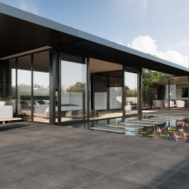 Keramische terrastegel | 61x61 cm | Tilestone Calvell Graphite