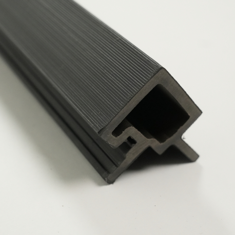 Profil | 4.95x290 cm | Panneau mural Outdoor Classic Black Profilé d'angle Gauche