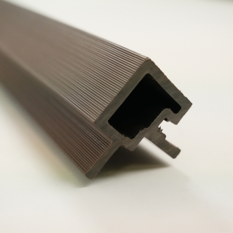 Profiel | 4.95x290 cm | Wandpaneel Outdoor Classic Choco Hoekprofiel Links