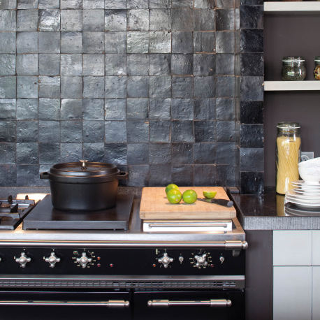 zellige, wandtegels, zwart, Marokkaanse tegel, handgemaakt, impermo