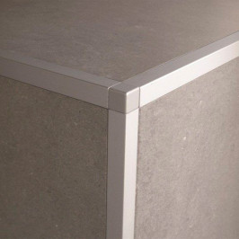 Profile | 0.8x270 cm | End Cap Alu Anodized Silver, Square