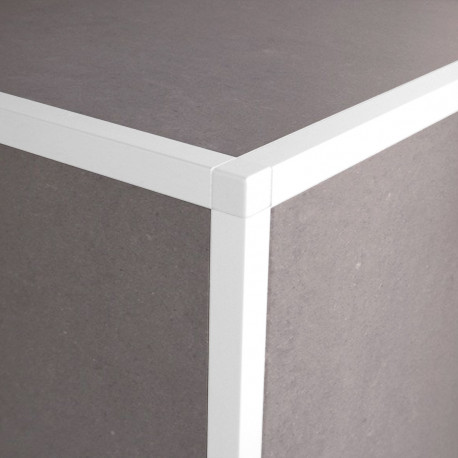 Profiel | 0.8x270 cm | Eindkap Alu Gepoedercoat Puur Wit, Vierkant 