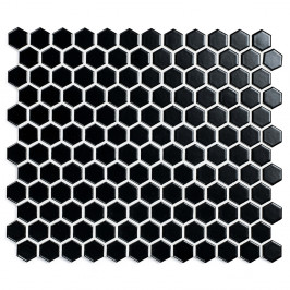 Mosaïque | 26x31 cm | Mosaic Black Matt Hexagon Mosaïque | 26x31 cm | Mosaic Black Matt Hexagon