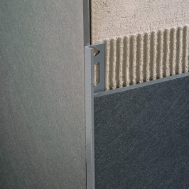 Profiel | 1x270 cm | L-Profiel Alu Gepoedercoat Cement Grijs Reliëf