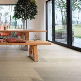 Parquet multicouche R&L | 19x186 cm | LMB Oakland White R&L parquet multicouche, parquet, beige-blanc, couche de finition 3,5 mm, la maison du bois, impermo