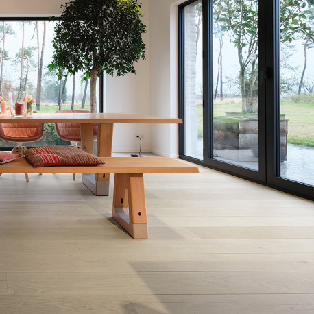 Multilayer parquet tongue & groove | 19x186 cm | LMB Oakland White T&G