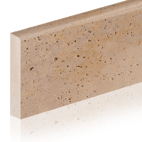 Natural stone skirting boards | 8x60 cm | Flanders Travertin Light