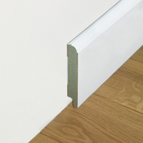 MDF plint | 12x244 cm | Decoratieve schilderplint Wit