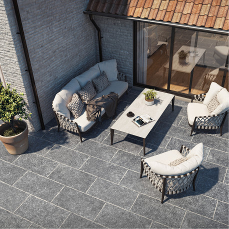 Ceramic terrace Tile | 40x80 cm | Tilestone Heritage Blue